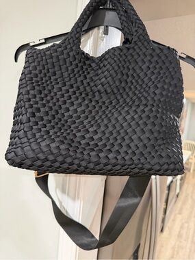 Woven Black Tote Bag - Stylish Everyday Carry